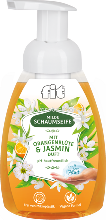 Fit Milde Schaumseife mit Orangenblüte & Jasmin, 250 ml