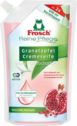 Frosch Flüssigseife Granatapfel Nachfüllpack, 500 ml