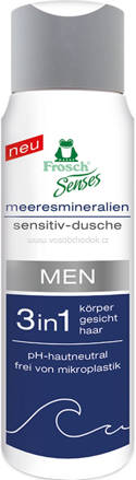 Frosch Duschgel Men Sensitiv Meeresmineralien 3in1, 300 ml