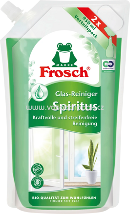 Frosch Glas-Reiniger Spiritus Nachfüllpack, 950 ml