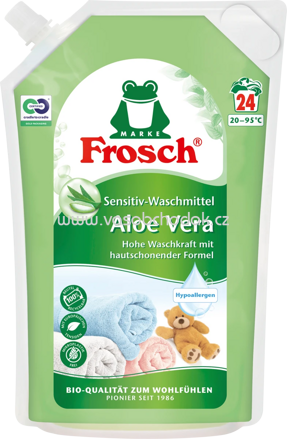 Frosch Vollwaschmittel Flüssig Aloe Vera Sensitiv, 24 Wl