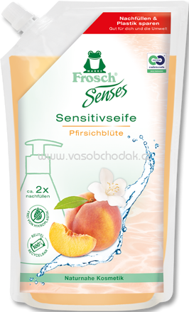 Frosch Sensitivseife Pfirsichblüte Nachfüllbeutel, 500 ml 