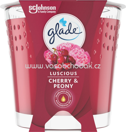 Glade Duftkerze im Glas Luscious Cherry & Peony, 1 St