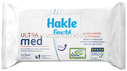 Hakle Feuchtes Toilettenpapier Ultra Med, 42 Blatt