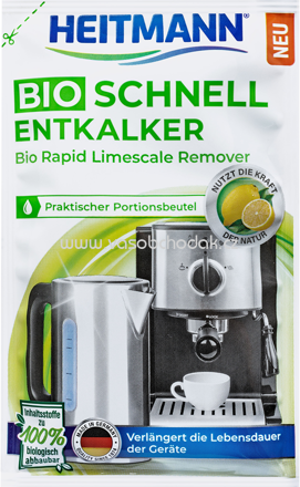 HEITMANN Bio Schnell Entkalker Portionsbeutel, 50 ml