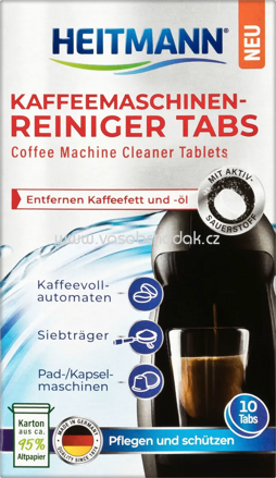 HEITMANN Kaffeemaschinen-Reiniger Tabs, 10 St