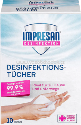 IMPRESAN Desinfektion Tücher, 10 St