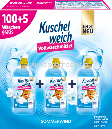Kuschelweich Vollwaschmittel Gel Sommerwind, 105 Wl