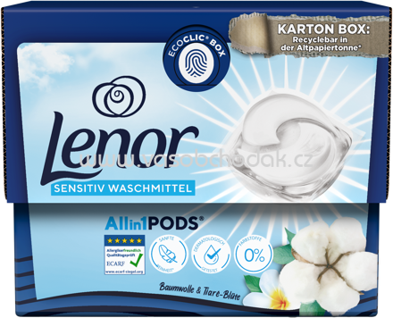 Lenor Vollwaschmittel All in 1 Pods Sensitive, 14 Wl