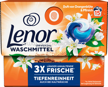 Lenor Vollwaschmittel Allin1 PODS Orangenblüte & Pfirsich, 15 Wl