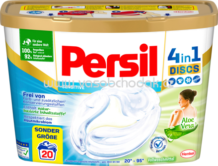 Persil Sensitive Waschmittel 4in1 Discs Aloe Vera, 16 Wl