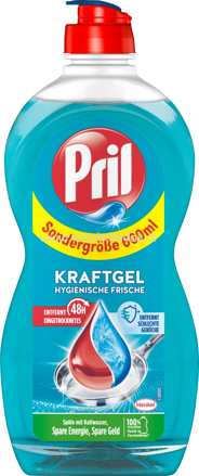 Pril Kraft Gel Antibakteriell, 450 - 600 ml