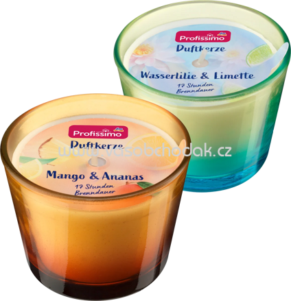 Profissimo Duftkerze Fading Wasserlilie-Limette / Mango-Ananas, 1 St