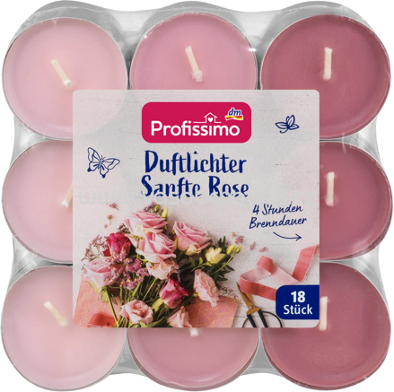 Profissimo Duftlichter Sanfte Rose, 18 St