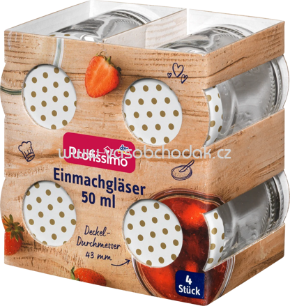 Profissimo Einmachgläser, 50 ml, 4 St