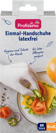 Profissimo Einmalhandschuhe latexfrei weiß Groß, 60 St