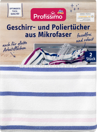 Profissimo Geschirr- und Poliertücher aus Mikrofaser, 2 St