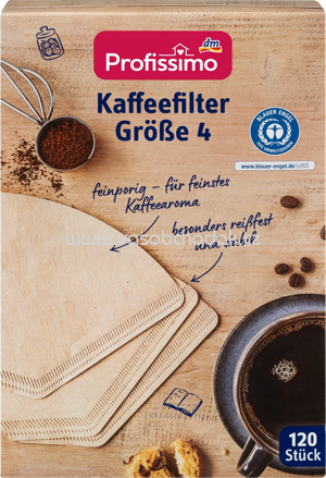 Profissimo Kaffeefilter Größe 4, 120 St