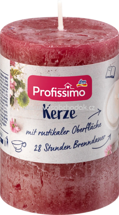 Profissimo Kerze rustik 80/58 bordeaux, 1 St