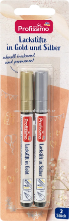 Profissimo Lackstifte Gold und Silber, 2 St