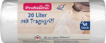 Profissimo Müllbeutel 20l mit Tragegriff, 40 St