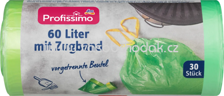 Profissimo Müllbeutel mit Zugband, 60l, 30 St