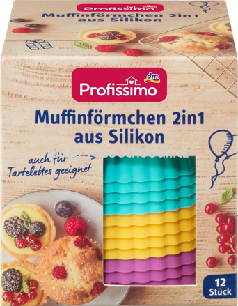 Profissimo Muffinförmchen 2in1 aus Silikon, 12 St