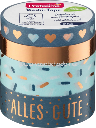 Profissimo Washi-Tape Alles Gute, 4 St