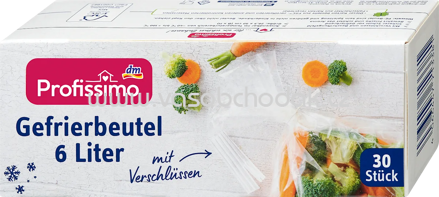 Profissimo Gefrierbeutel 6 l mit Verschlüssen, 30 St