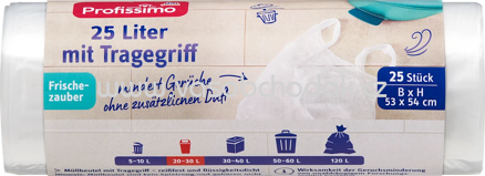 Profissimo Müllbeutel 25 l mit Tragegriff Frischezauber, 25 St