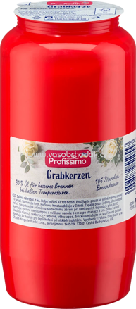 Profissimo Grabkerze Nr.7 rot, 1 St
