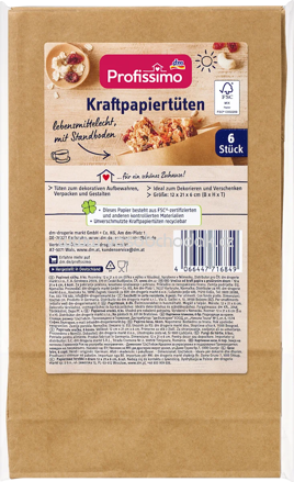 Profissimo Kraftpapiertüten, 6 St
