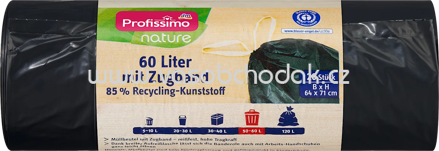 Profissimo Müllbeutel nature 60 l mit Zugband, 20 St