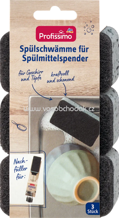 Profissimo Spülschwämme für Spülmittelspender, 3 St