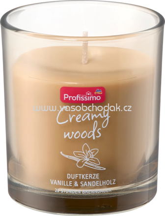 Profissimo Duftkerze im Glas Creamy Woods, 1 St