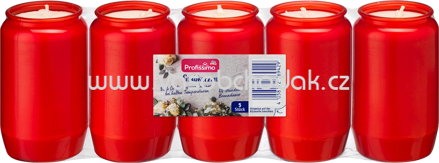 Profissimo Grabkerzen Nr.3 rot, 5 St