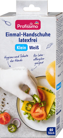 Profissimo Einmalhandschuhe latexfrei weiß Klein, 60 St