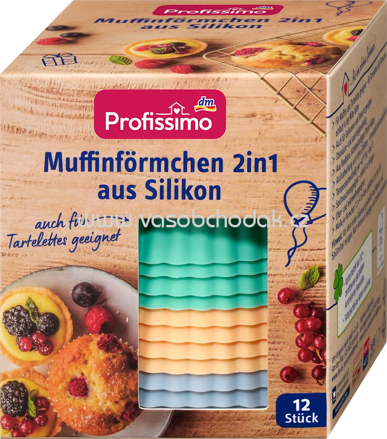 Profissimo Muffinförmchen 2in1 aus Silikon, 12 St