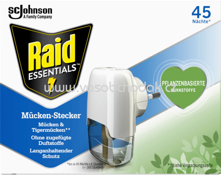 Raid Mücken-Stecker 45 Nächte (+1 Nachfüller), 1 St