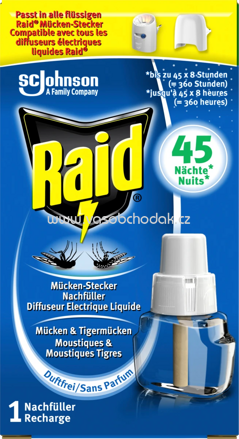 Raid Mücken-Stecker 45 Nächte Nachfüller, 1 St
