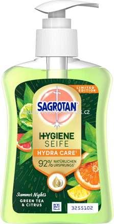 Sagrotan Flüssigseife Green Tea & Citrus Summer Nights, 250 ml