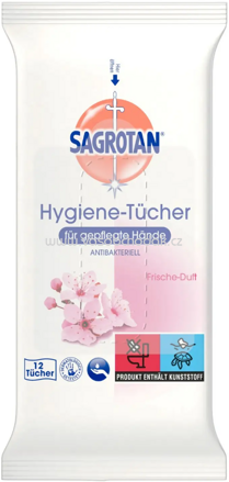 Sagrotan Hygiene-Tücher für gepflegte Hände, 12 St