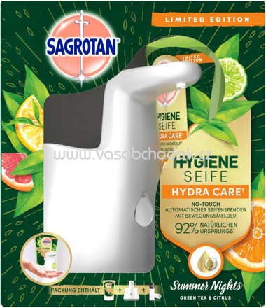 Sagrotan No Touch Gerät + Nachfüller Green Tea & Citrus Summer Nights, 250 ml, 1 St
