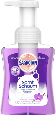 Sagrotan Samt-Schaum Handwaschschaum Vanille & Orchidee, 250 ml