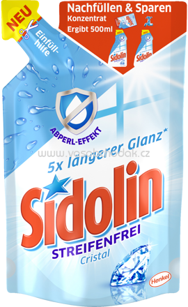 Sidolin Glasreiniger Cristal Nachfüll-Konzentrat, 250 ml