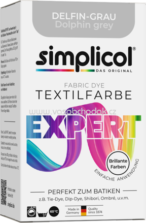 Simplicol Textilfarbe expert Delfin-Grau, 1 St