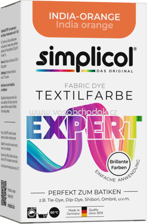 Simplicol Textilfarbe expert India-Orange, 1 St
