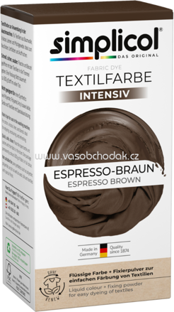 Simplicol Textilfarbe intensiv Espresso-Braun, 1 St