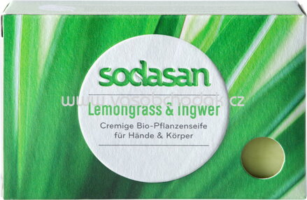 Sodasan Feste Seife Lemongrass & Ingwer, 100g, 1 St