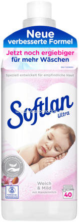 Softlan Ultra Weichspüler Weich & Mild Sensitiv, 40 Wl, 1l